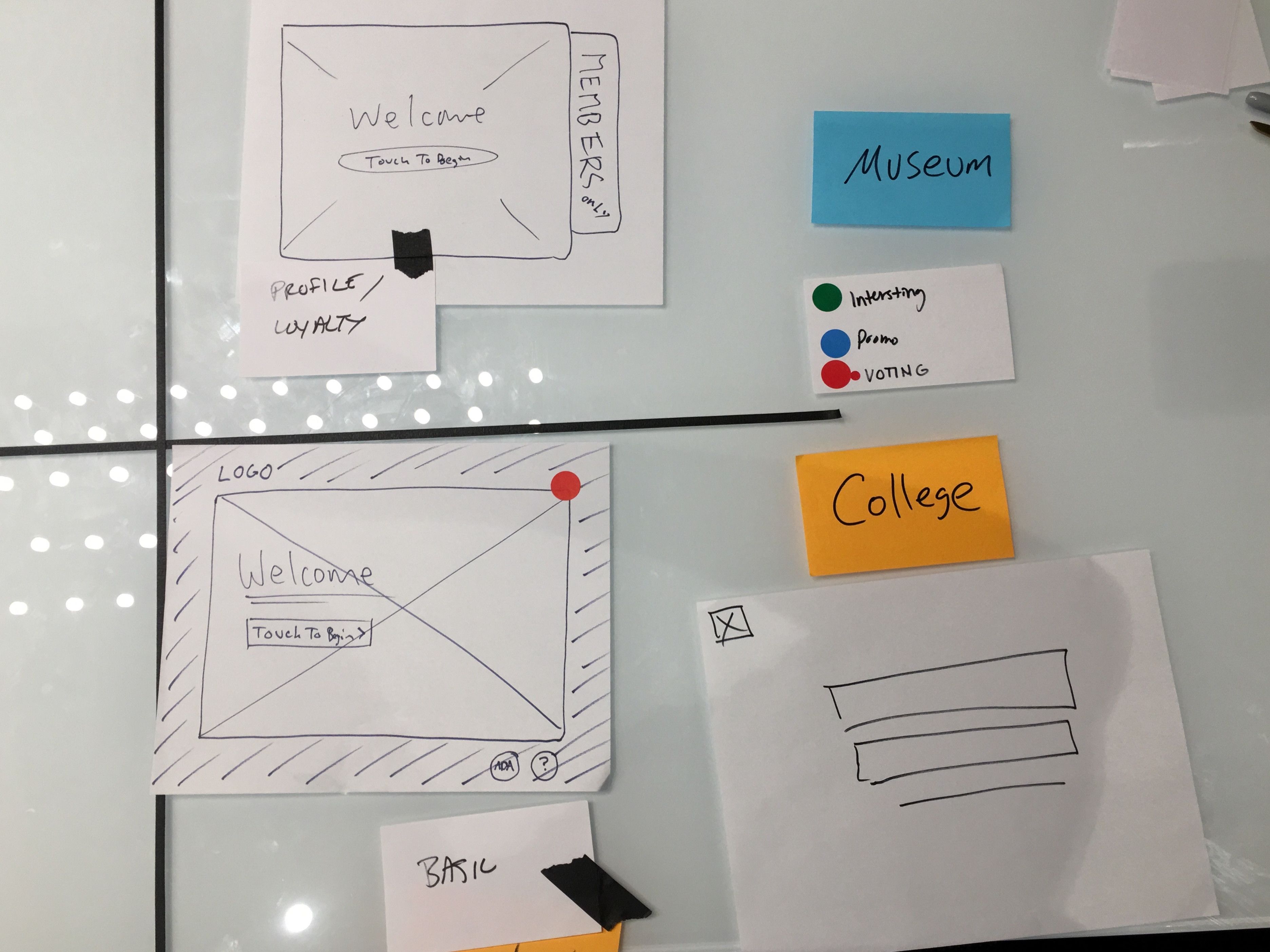 Attract loop wireframe design concepts